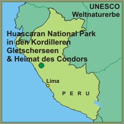 Huascan National Park in den Kordilleren Gletscherseen & Heimat des Condors